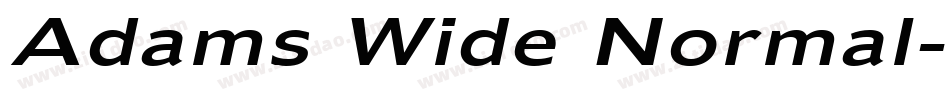 Adams Wide Normal字体转换